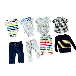 8-Piece Gap 12-18 Month Bundle: Onesies, 1 Button-Down, Jeans, Pants, Sweater